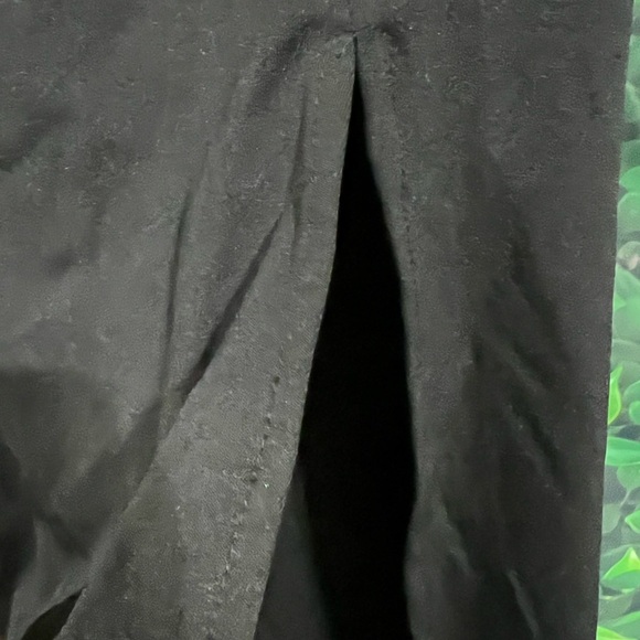 NWOT Black Beaded long gown with sweetheart neckline and knee high slit - Picture 5 of 8